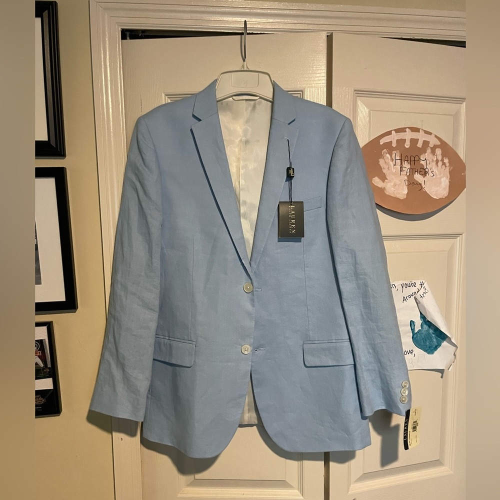 Boys Ralph Lauren 100% Linen Sports Coat sz 20R New